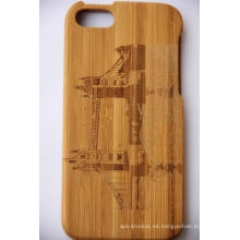 Cubierta trasera de madera con tapa dura de madera para iPhone Bamboo Wood Cove